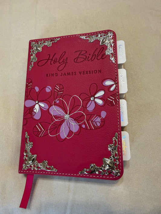 Pink Blossom KJV Holy Bible