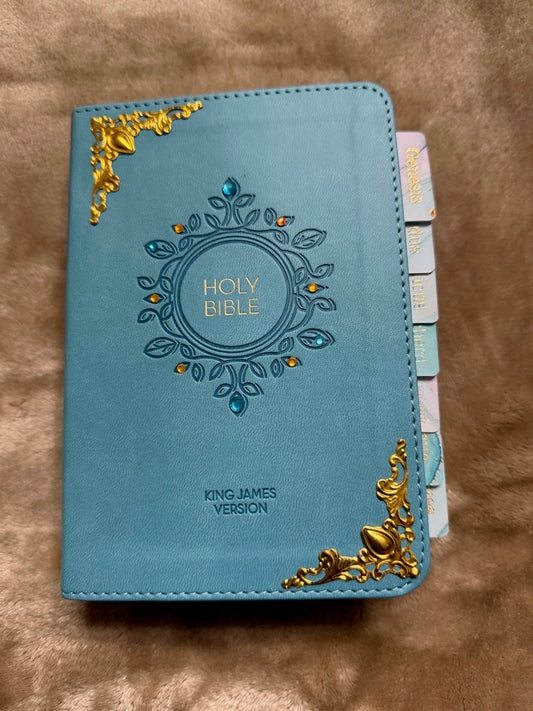 Turquoise Treasure KJV Large Print Compact Holy Bible