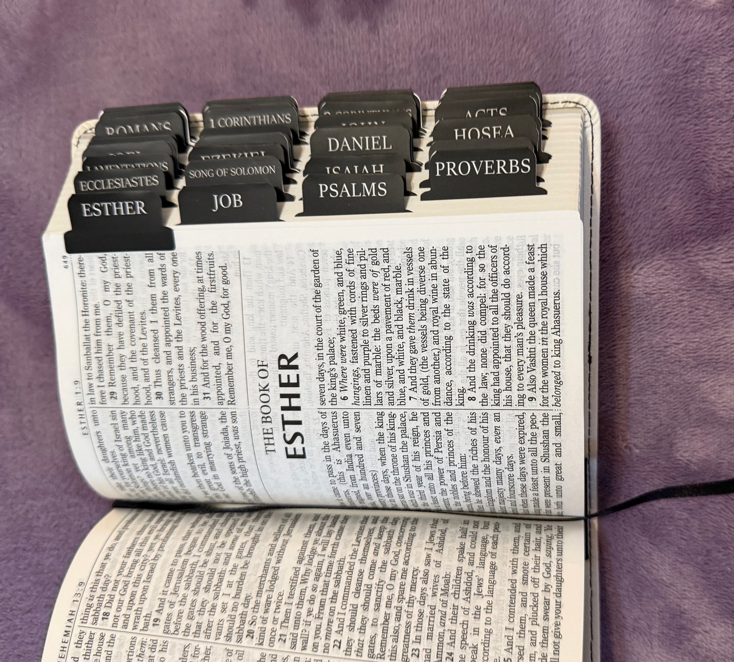 Pearlized White Wreath Design Compact Large Print KJV Holy Bible