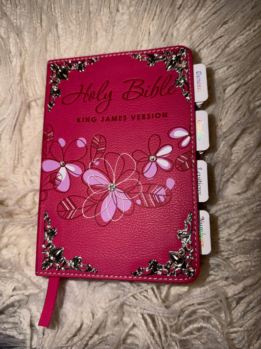 Pink Blossom KJV Holy Bible