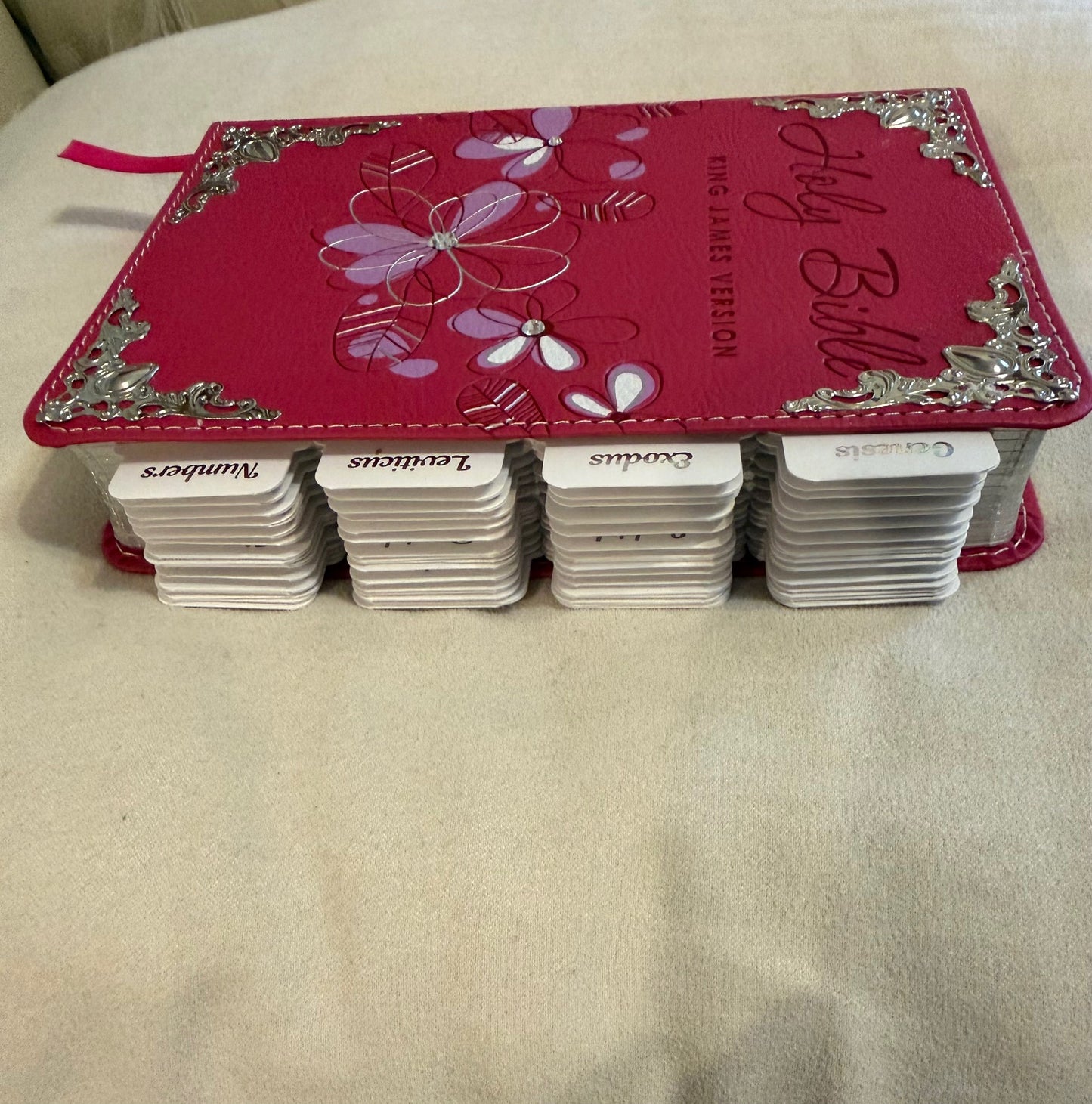 Pink Blossom KJV Holy Bible