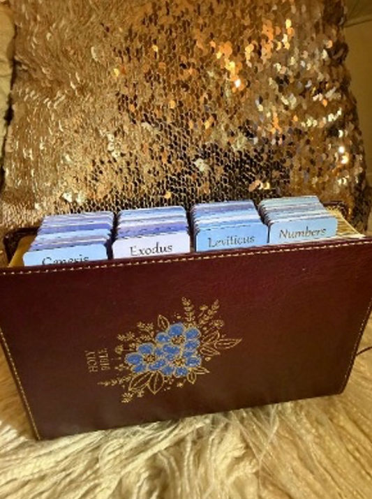 Burgundy with Blue Flower NKJV Thinline Thomas Nelson Compact Holy Bible.